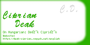 ciprian deak business card